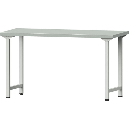 Workbench, Series V frame construction, standard model, W x D 1500 x 700 mm, sheet steel covered worktop.