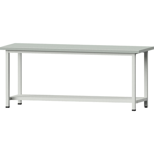 Workbench, Series V frame construction, standard model, W x D 2000 x 700 mm, sheet steel covered worktop.