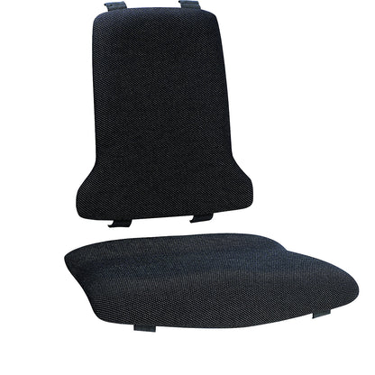 Upholstery, standard version, with 1 cushion for both seat and back rest, upholstered in black fabric.