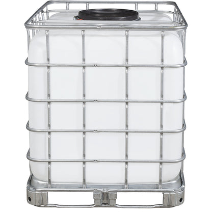 RECOBULK IBC container, capacity 1000 l, on steel frame pallet, NW opening 400 mm / NW outlet 80 mm.