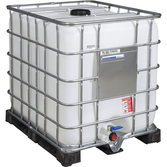 RECOBULK IBC container, capacity 1000 l, on PE pallet, NW opening 150 mm / NW outlet 50 mm.