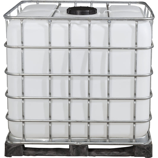 RECOBULK IBC container, capacity 1000 l, on PE pallet, NW opening 225 mm / NW outlet 80 mm.