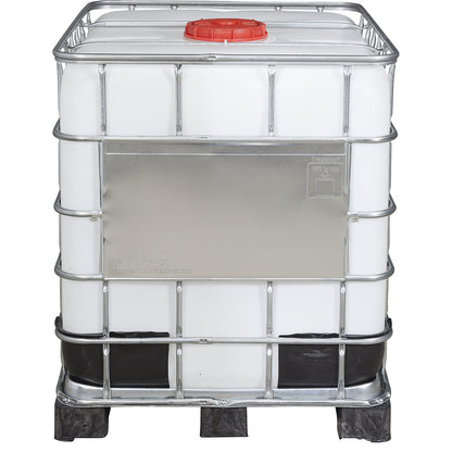 RECOBULK IBC container, UN approval, capacity 1000 l, on PE pallet, NW opening 225 mm / NW outlet 50 mm.