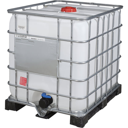 RECOBULK IBC container, UN approval, capacity 1000 l, on PE pallet, NW opening 150 mm / NW outlet 80 mm.