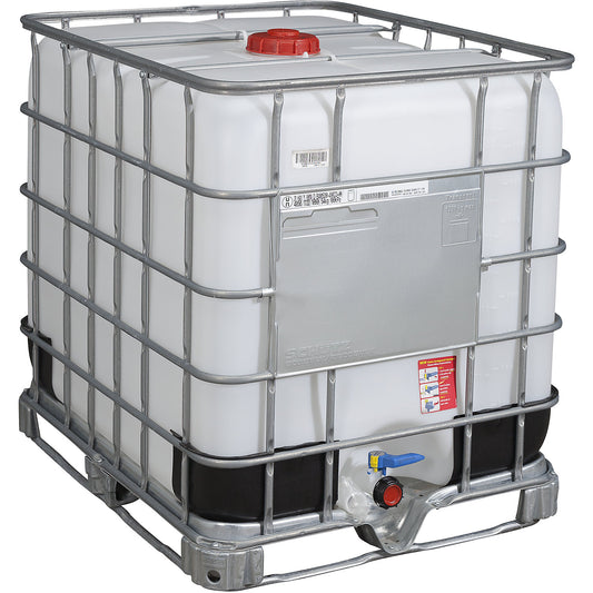 RECOBULK IBC container, UN approval, capacity 1000 l, on steel frame pallet, NW opening 150 mm / NW outlet 50 mm.