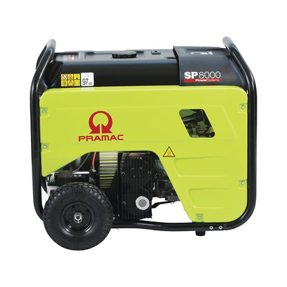 SP series power generator, petrol 400/230 V, SP 8000 - output 4 kVA (230 V) / 6.8 kVA (400 V), manual start, 3.6 / 5.4 kW.
