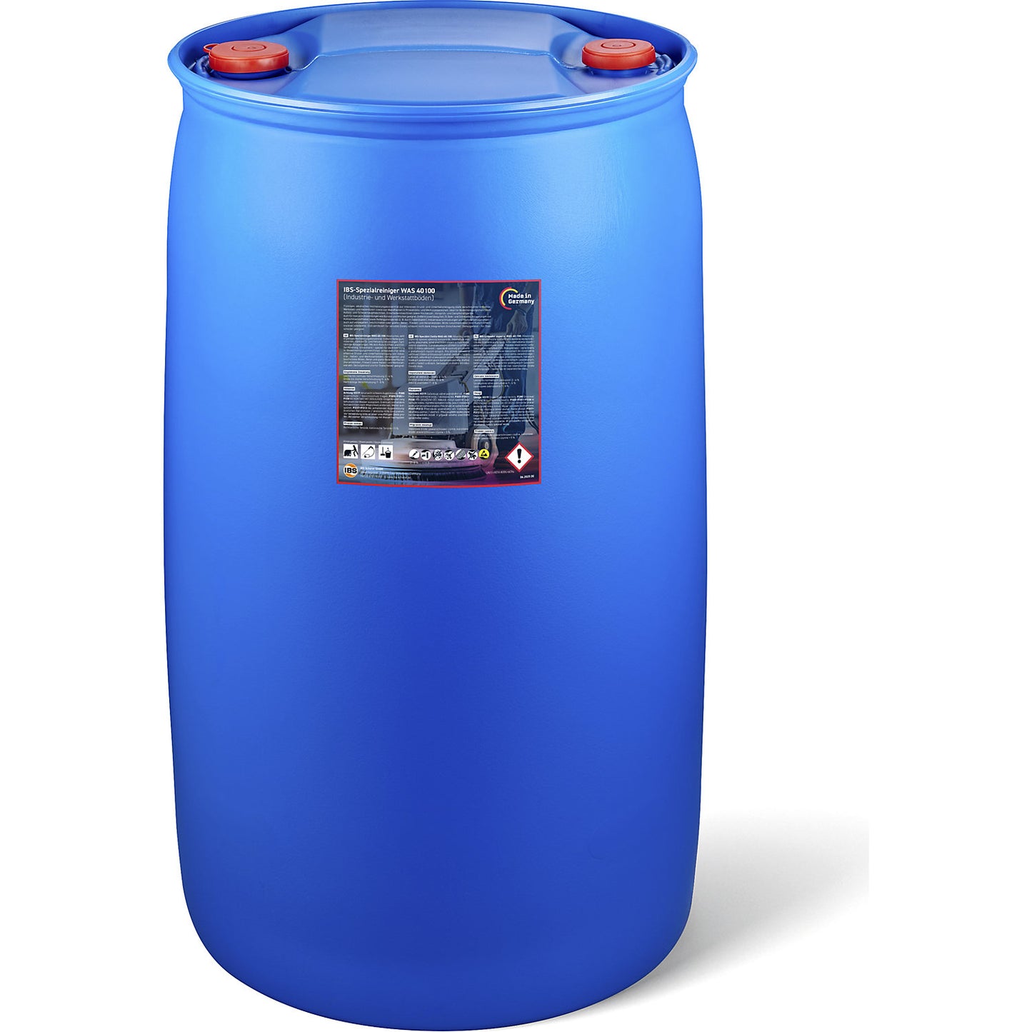 WAS 40.100 workshop floor cleaning agent, pH value < 11.5, ESD certified, 200-litre drum.