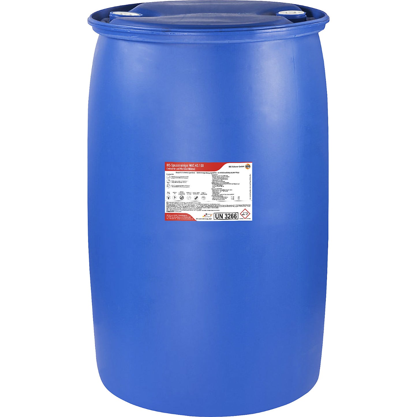 WAS 40.100 workshop floor cleaning agent, pH value < 11.5, ESD certified, 200-litre drum.