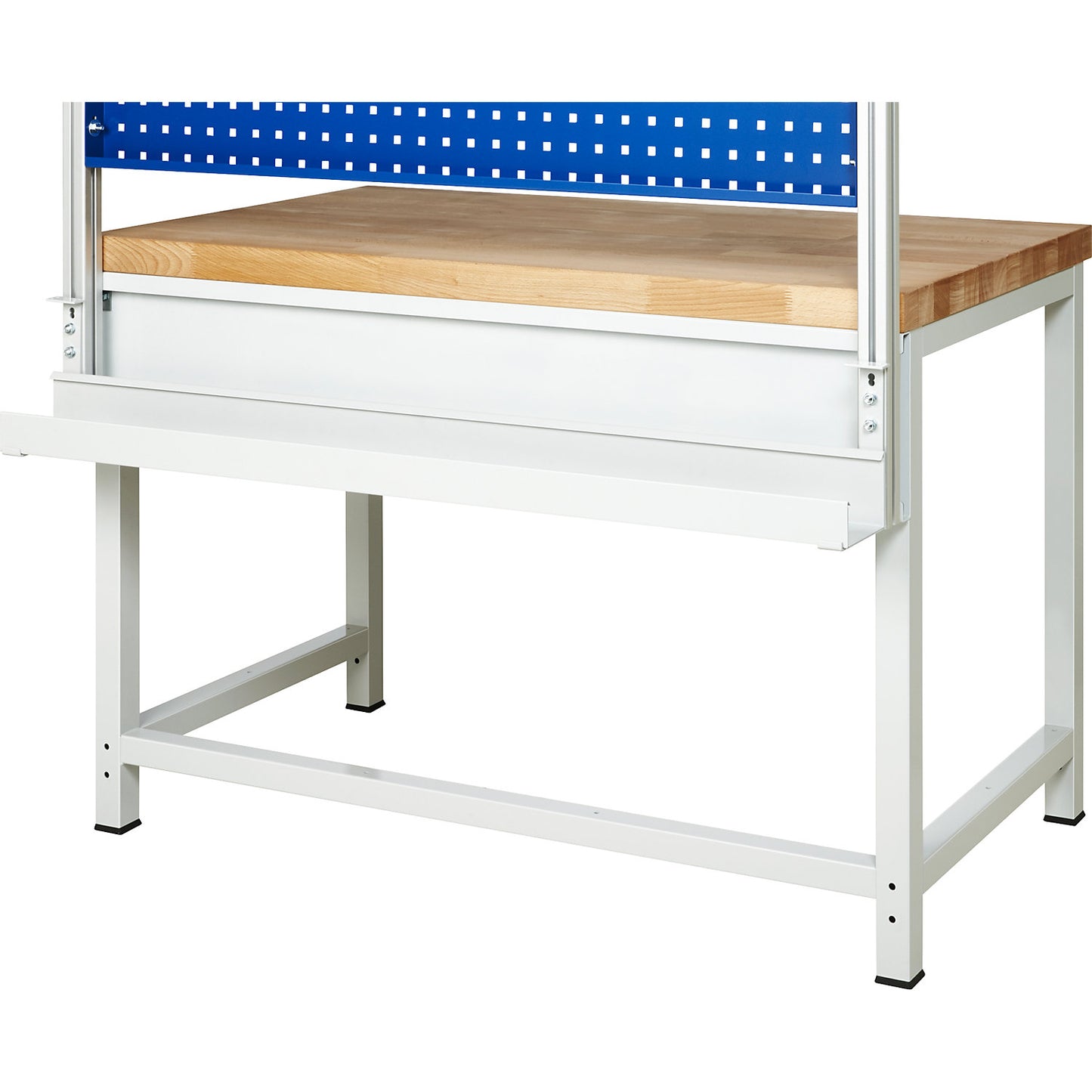Cable tray for work tables/workbenches, adjustable, W x D x H 1250 - 2000 x 125 x 200 mm.