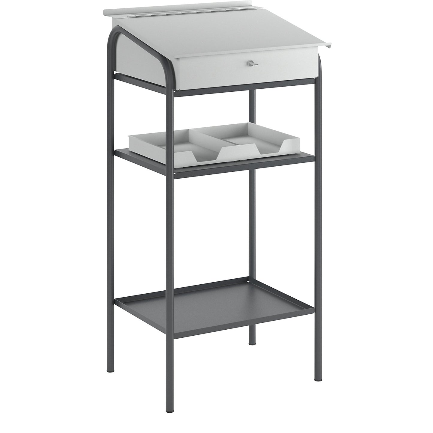 Workshop desk, with 2 shelves, HxWxD 1220 x 590 x 520 mm.