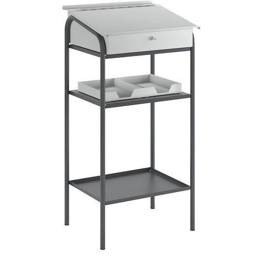 Workshop desk, with 2 shelves, HxWxD 1220 x 590 x 520 mm.