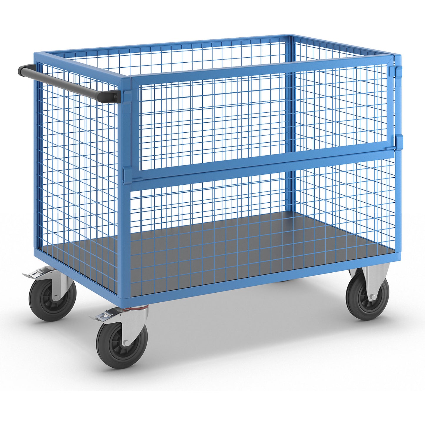 Container truck, walls made of steel mesh, without lid, LxW 1250 x 800 mm.