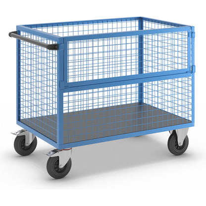 Container truck, walls made of steel mesh, without lid, LxW 1250 x 800 mm.