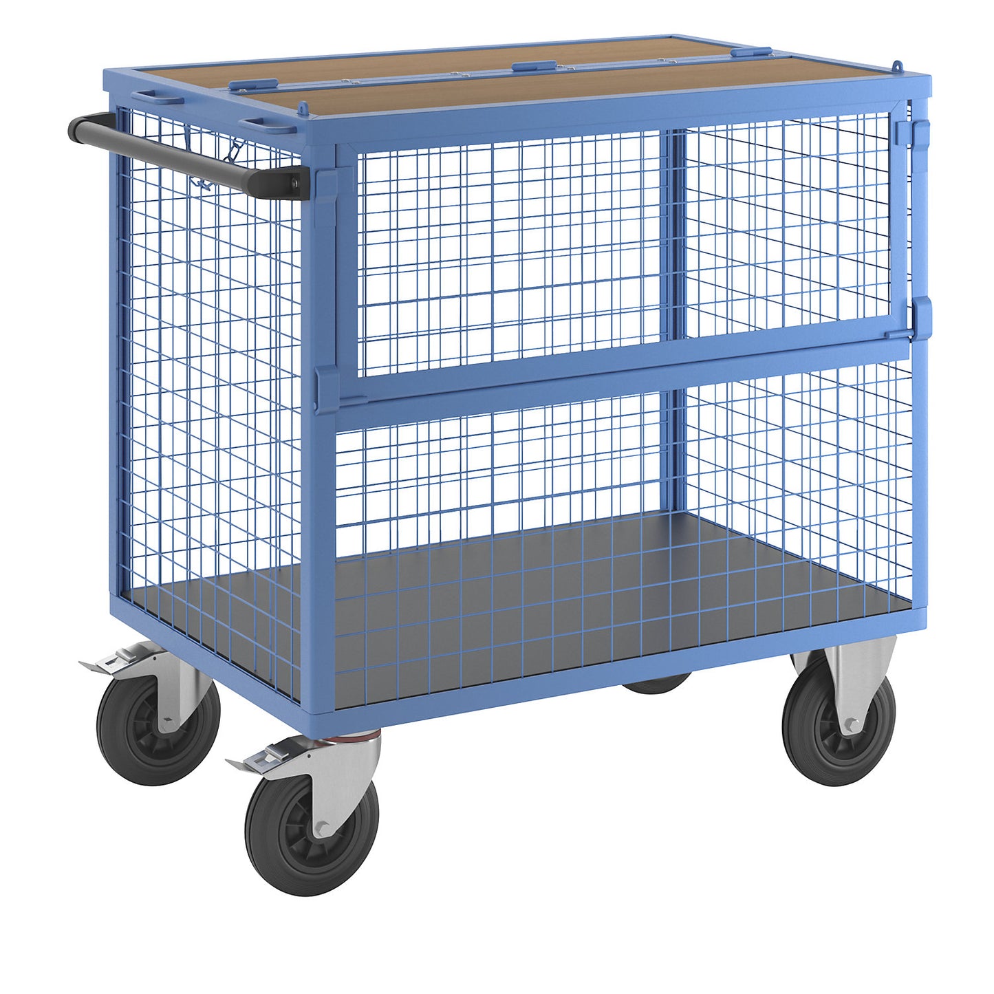 Container truck, walls made of steel mesh, with lid, LxW 1050 x 700 mm.