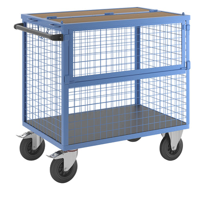 Container truck, walls made of steel mesh, with lid, LxW 1050 x 700 mm.