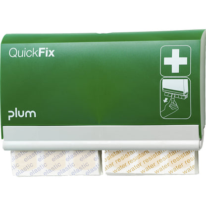 QuickFix plaster dispenser, with 45 waterproof and 45 elastic plasters, green.