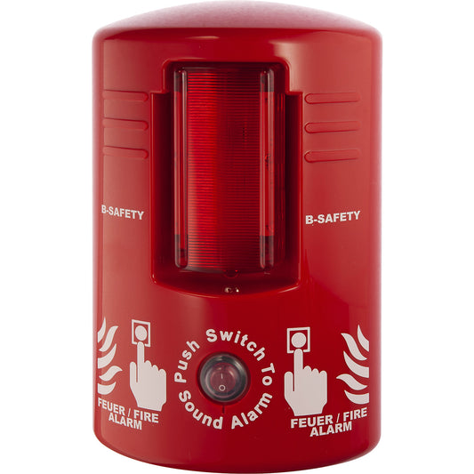 TOP-ALARM alarm detector, with siren and flashing light, red.