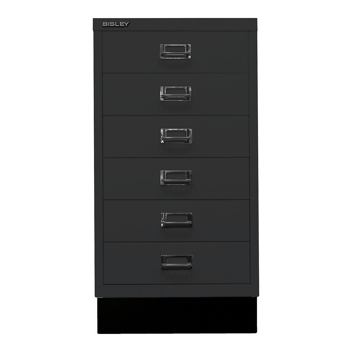 MultiDrawer™ 39 series, with plinth, A3, 6 drawers, black.