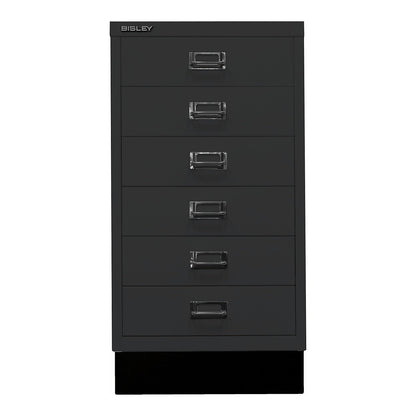 MultiDrawer™ 39 series, with plinth, A3, 6 drawers, black.