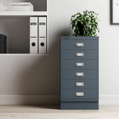 MultiDrawer™ 29 series, with plinth, A4, 6 drawers, black.
