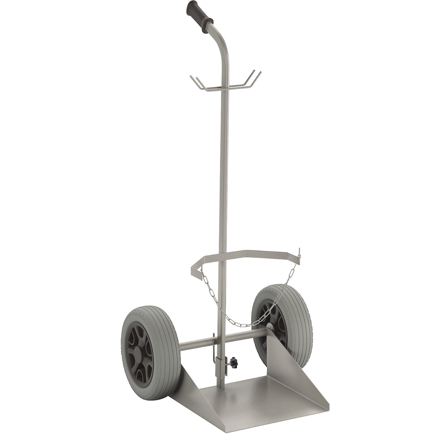 Gas cylinder trolley, compatible with 10.5 kg gas cylinder, max. load 75 kg.