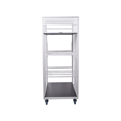 Cardboard box trolley, for folded cardboard boxes, 4 swivel castors, 2 with wheel stops.