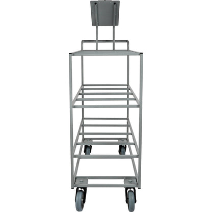 Order picking trolley, grey, for 12 x 14 litre containers.