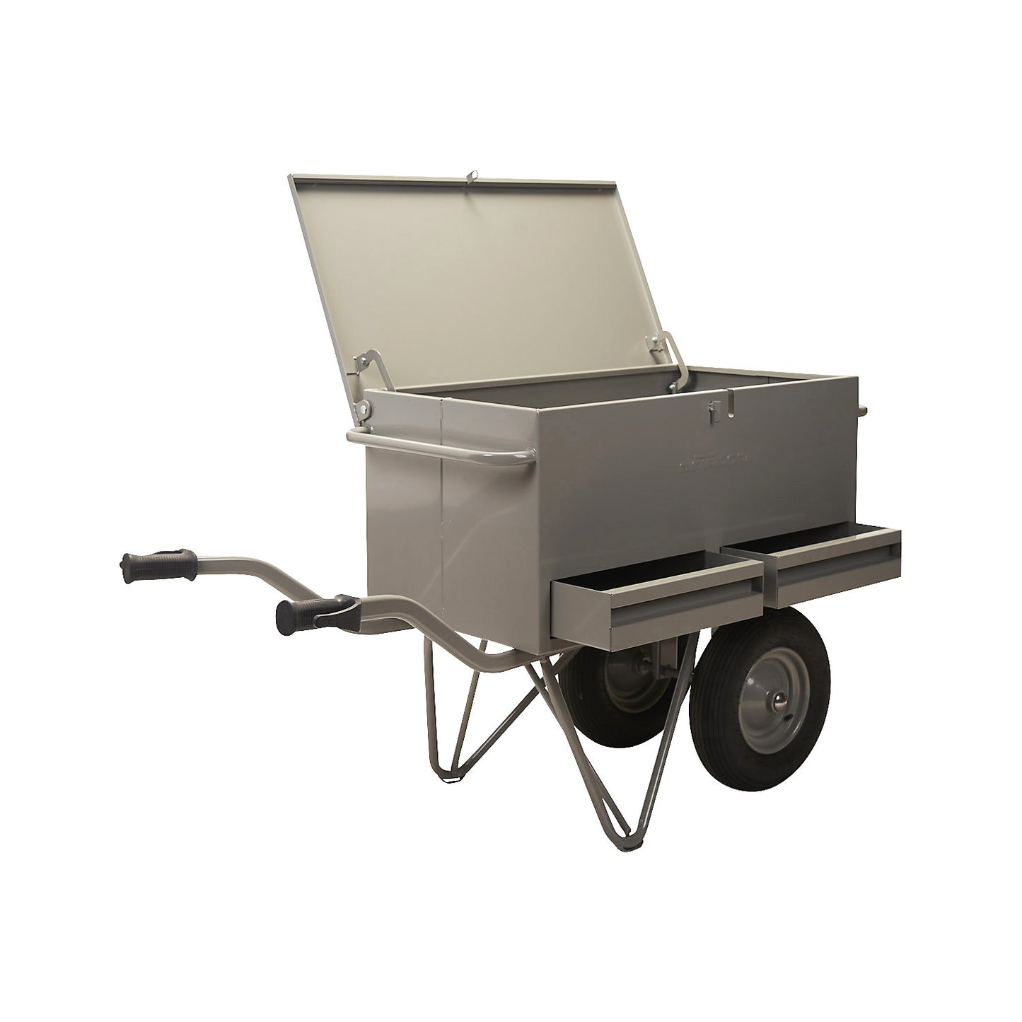 Tool truck, with 2 drawers, 4-ply pneumatic tyres.