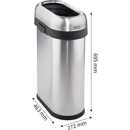 Open waste bin, capacity 50 l, WxHxD 272 x 695 x 463 mm, oval.