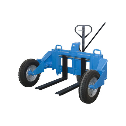 Off-road pallet truck, lifting range 65 - 233 mm, max. load 1200 kg.