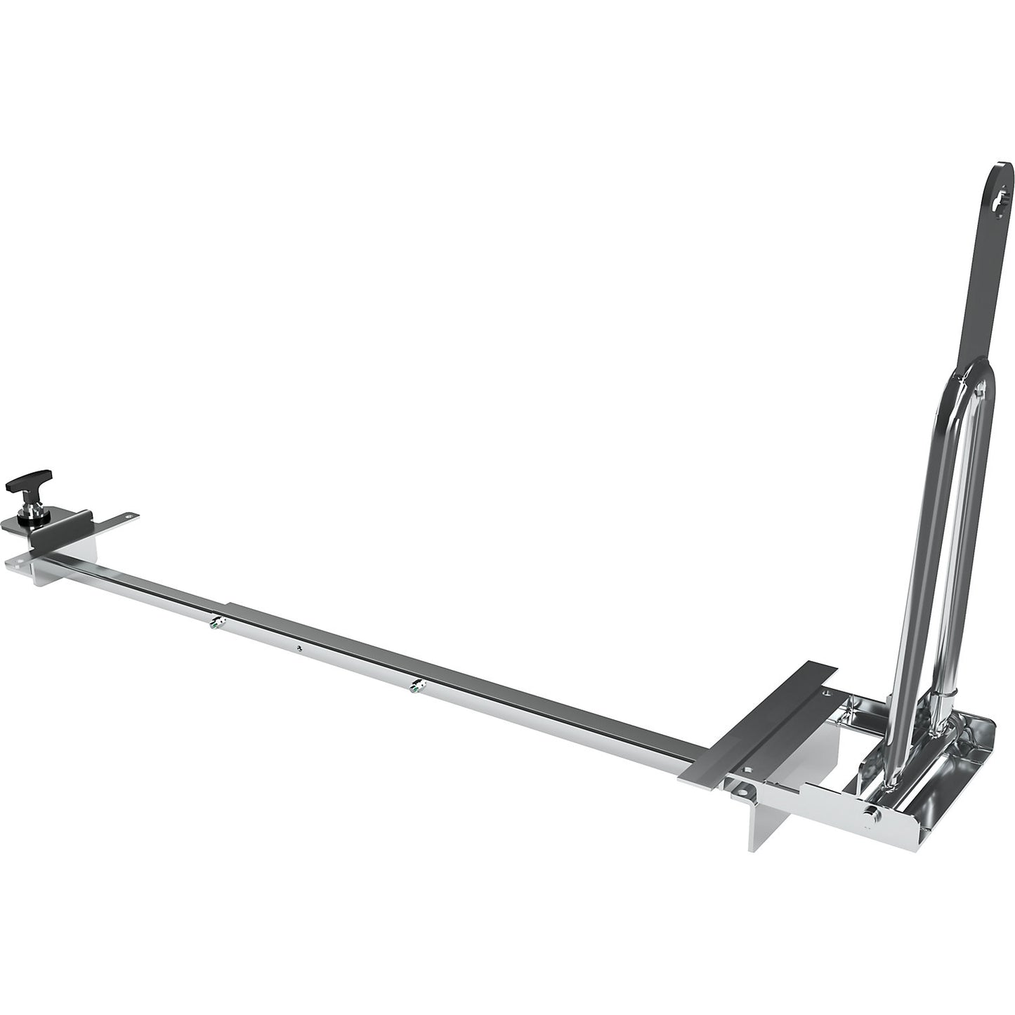 Tugger train for diverse dollies, adapter for gusset plates, for 3 frame sizes.