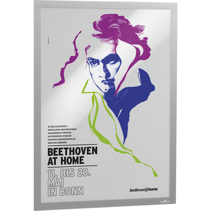 DURAFRAME® POSTER information frame, self-adhesive, for format A2, silver, pack of 2.