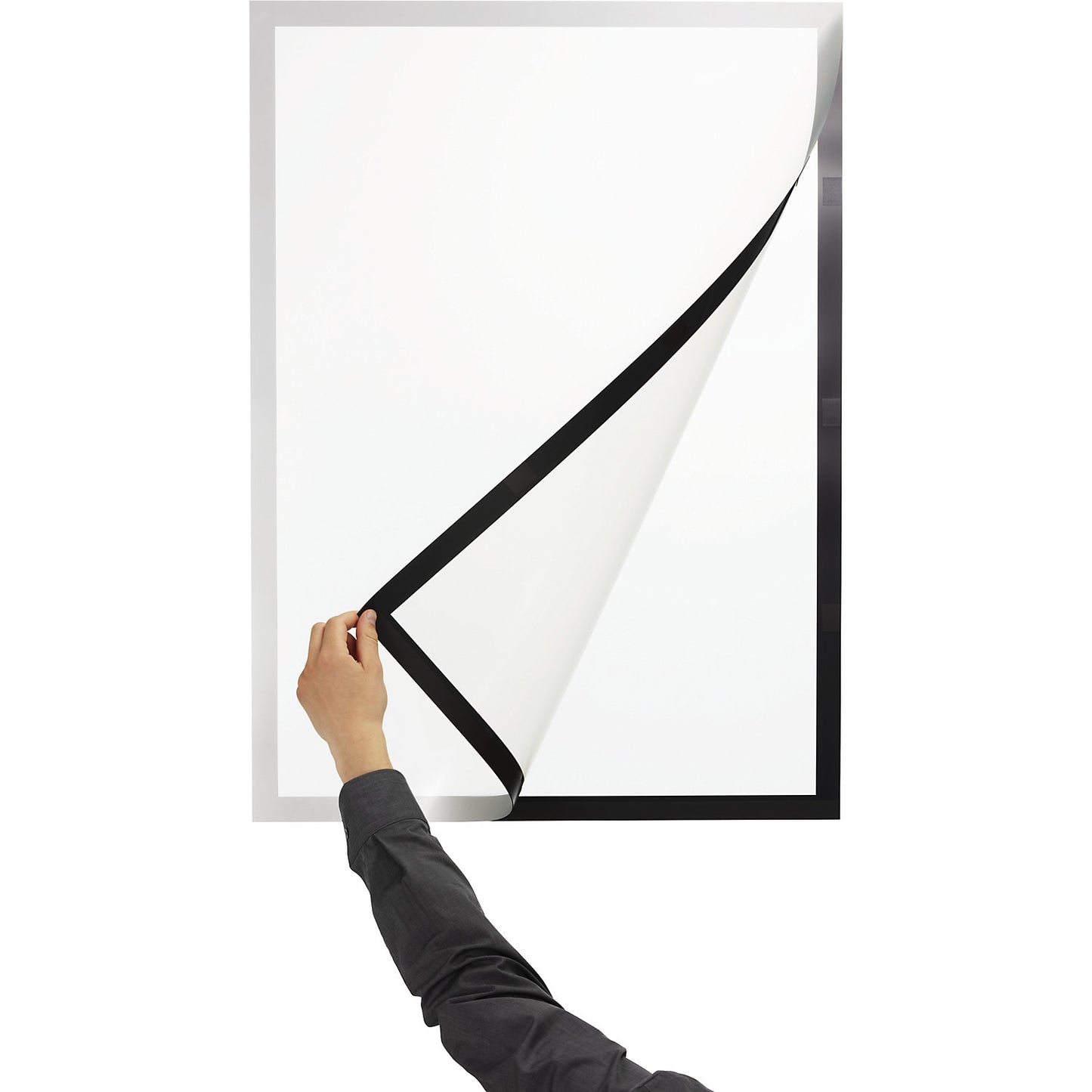 DURAFRAME® POSTER information frame, self-adhesive, for format A1, silver, pack of 2.