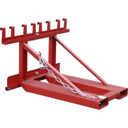 Waste bin lifter, for 2 bins, flame red.