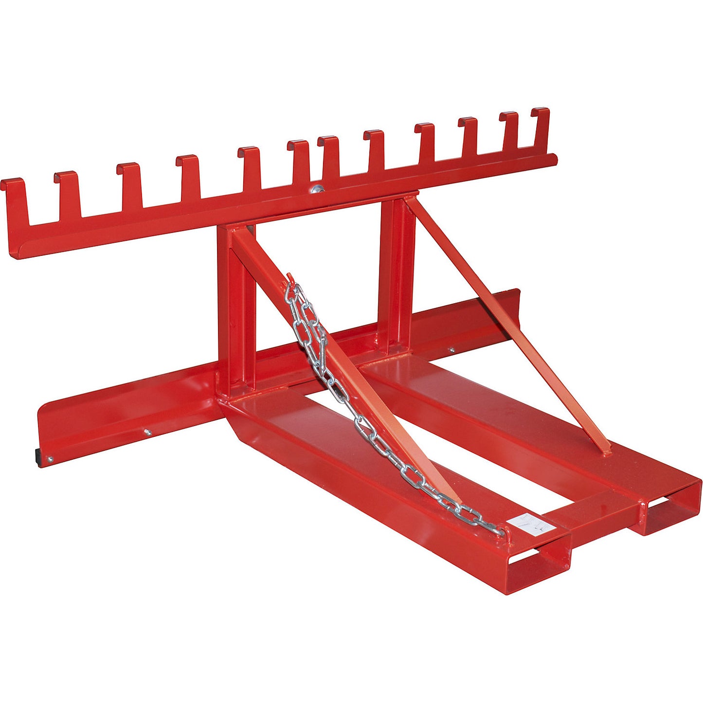 Waste bin lifter, for 3 bins, flame red.