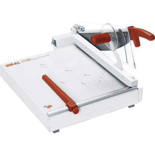 IDEAL 1138 lever guillotine, cutting length 385 mm, cool grey.