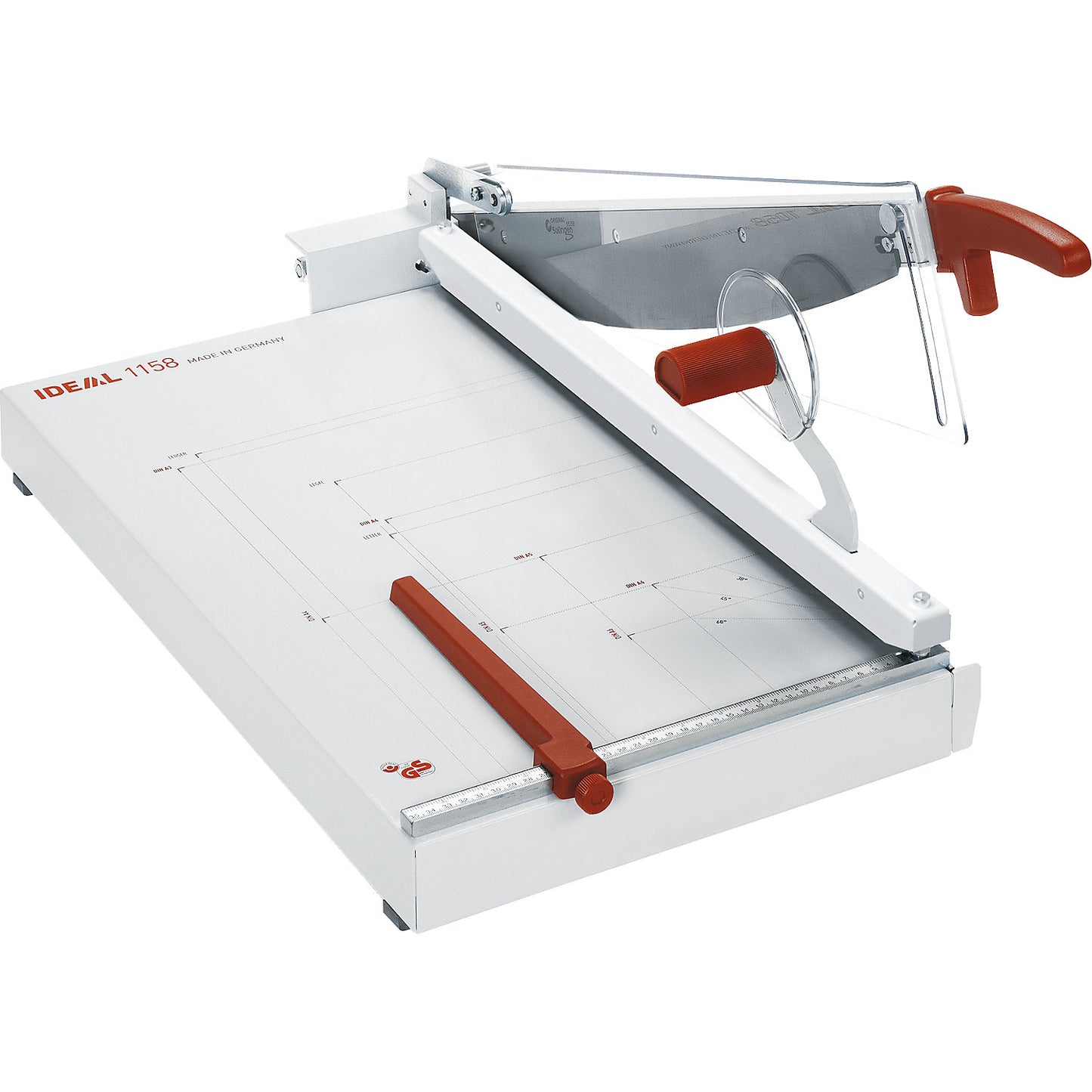 IDEAL 1158 lever guillotine, cutting length 580 mm, cool grey.
