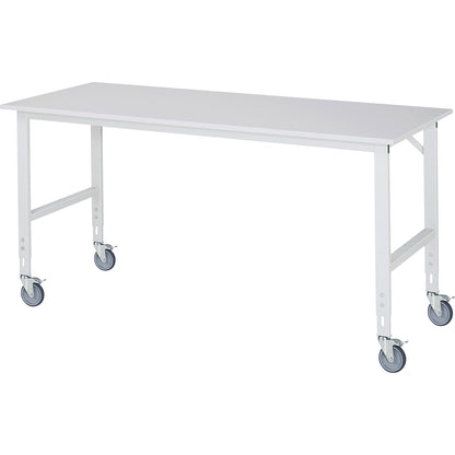 Mobile work table, frame 60 x 30 mm, worktop WxD 2000 x 800 mm, melamine worktop.