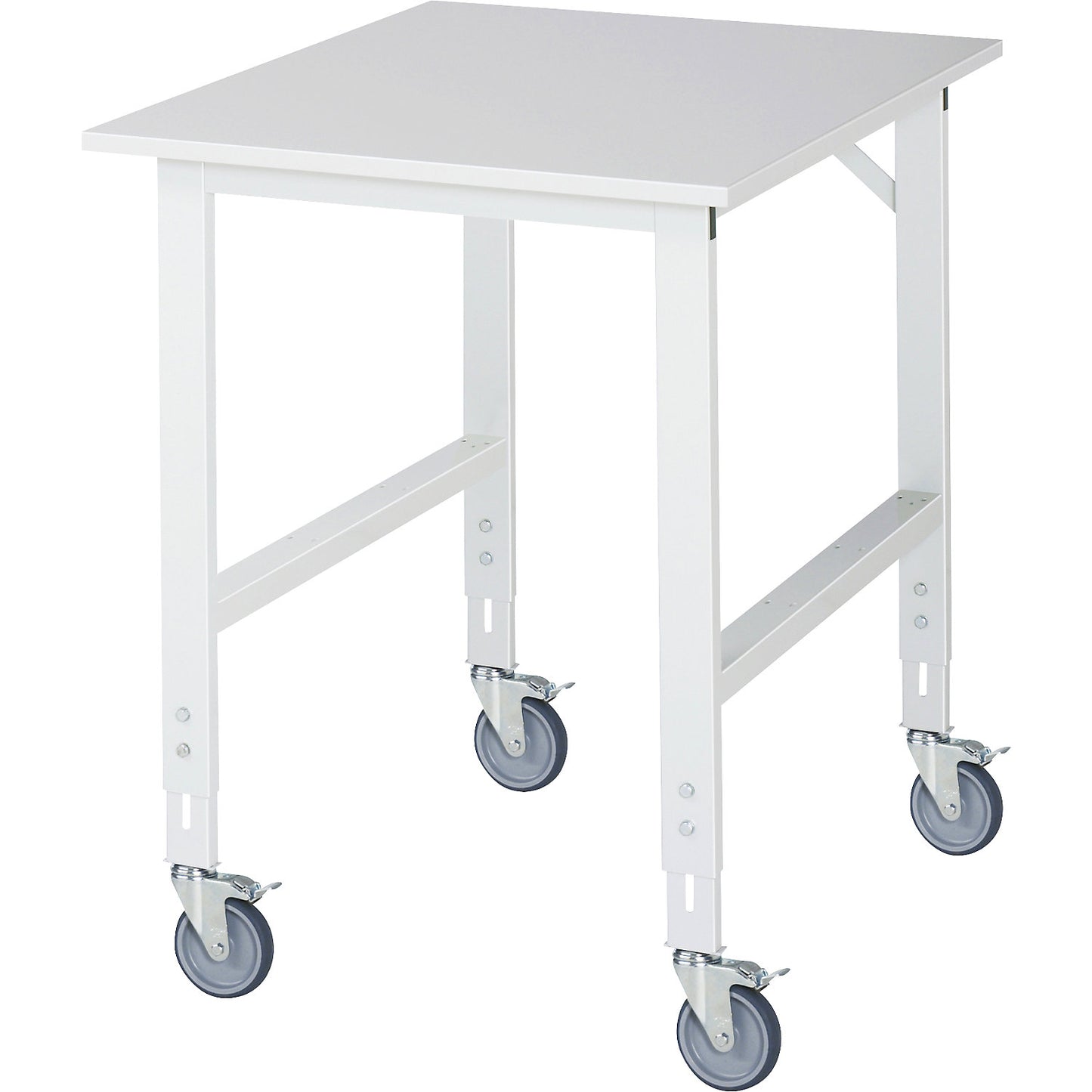 Mobile work table, frame 60 x 30 mm, worktop WxD 750 x 1000 mm, melamine worktop.