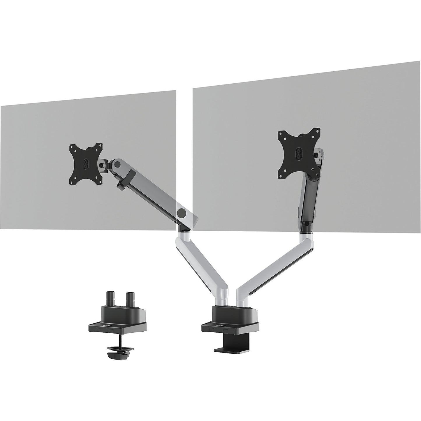 SELECT PLUS monitor holder, for 2 monitors, silver.