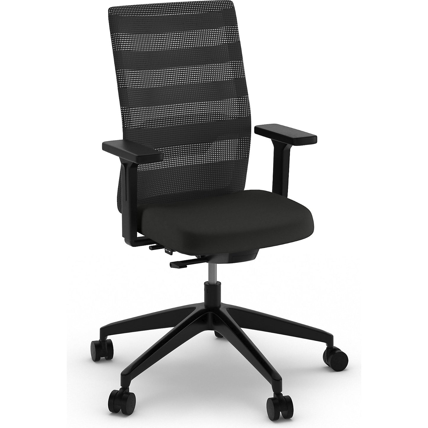 AirWork office swivel chair, with arm rests, synchronous mechanism, black, black.