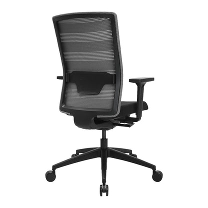 AirWork office swivel chair, with arm rests, synchronous mechanism, black, grey.