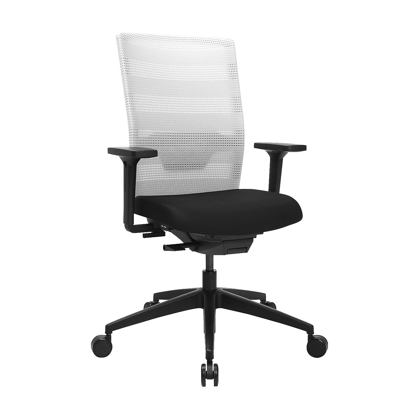 AirWork office swivel chair, with arm rests, synchronous mechanism, black, white.