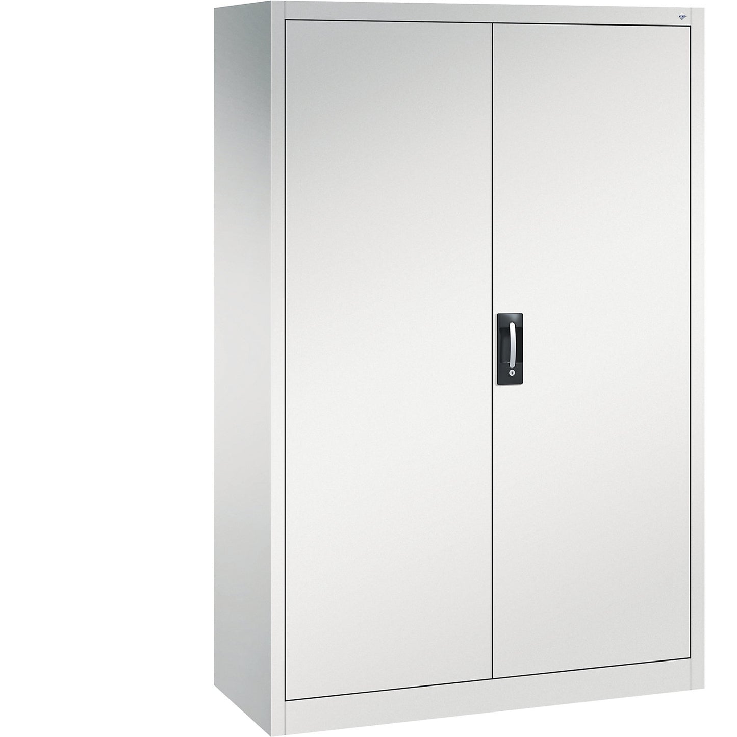 Workshop double door cupboard, HxWxD 1950 x 1200 x 500 mm, light grey / light grey.