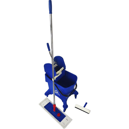 BASIC professional cleaning set, with 5 microfibre mops, 30 l bucket.
