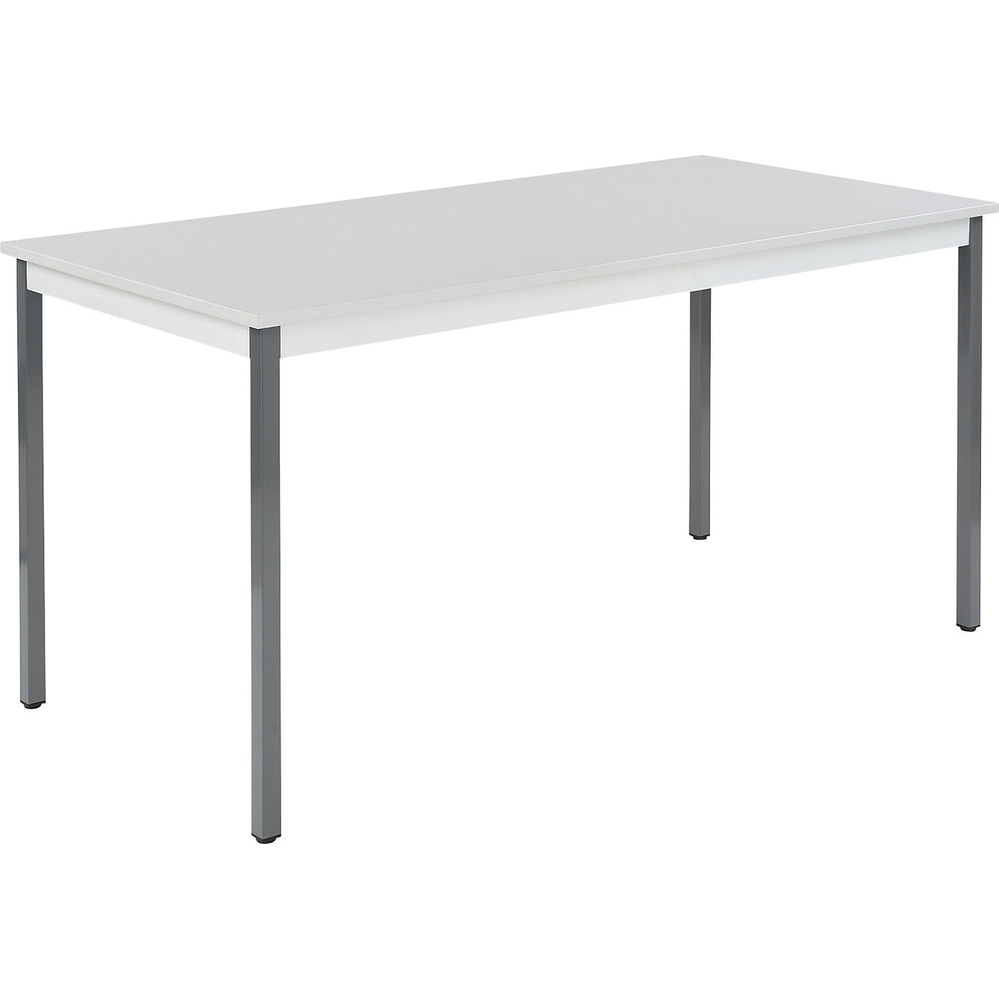Multipurpose table, rectangular, HxWxD 740 x 1600 x 800 mm, light grey top, basalt grey frame.