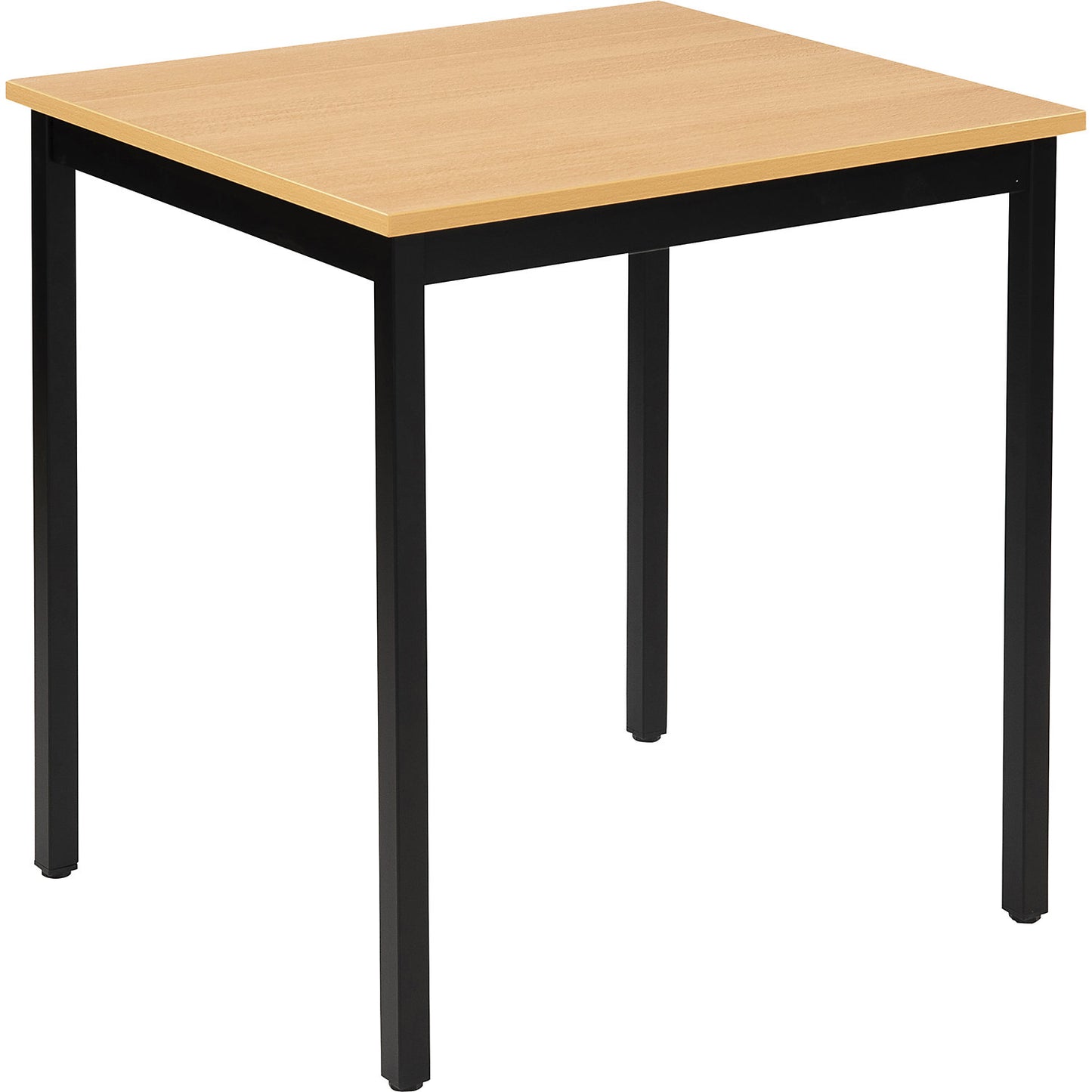 Multipurpose table, rectangular, HxWxD 740 x 700 x 600 mm, beech finish top, black frame.