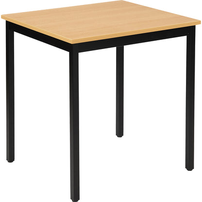 Multipurpose table, rectangular, HxWxD 740 x 700 x 600 mm, beech finish top, black frame.