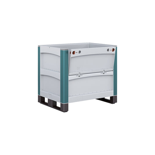 SL heavy duty container, with access flap on the long side, LxWxH 800 x 600 x 720 mm.