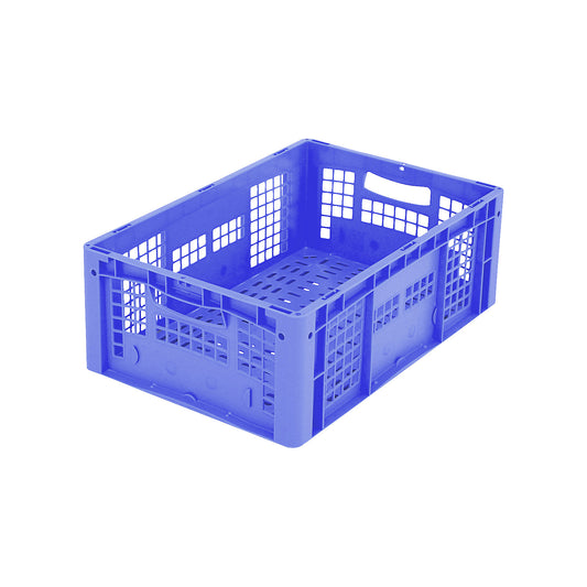 XL Euro stacking container, perforated walls and base, LxWxH 600 x 400 x 220 mm.
